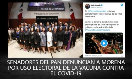 EL PAN NO QUIERE QUE LES DEN VACUNAS COVID A LA GENTE; AHORA, DENUNCIAN A MORENA Y A MARIO DELGADO ANTE EL INE POR SUPUESTOS ACTOS ANTICIPADOS DE CAMPAÑA Y PROSELITISMO ELECTORAL