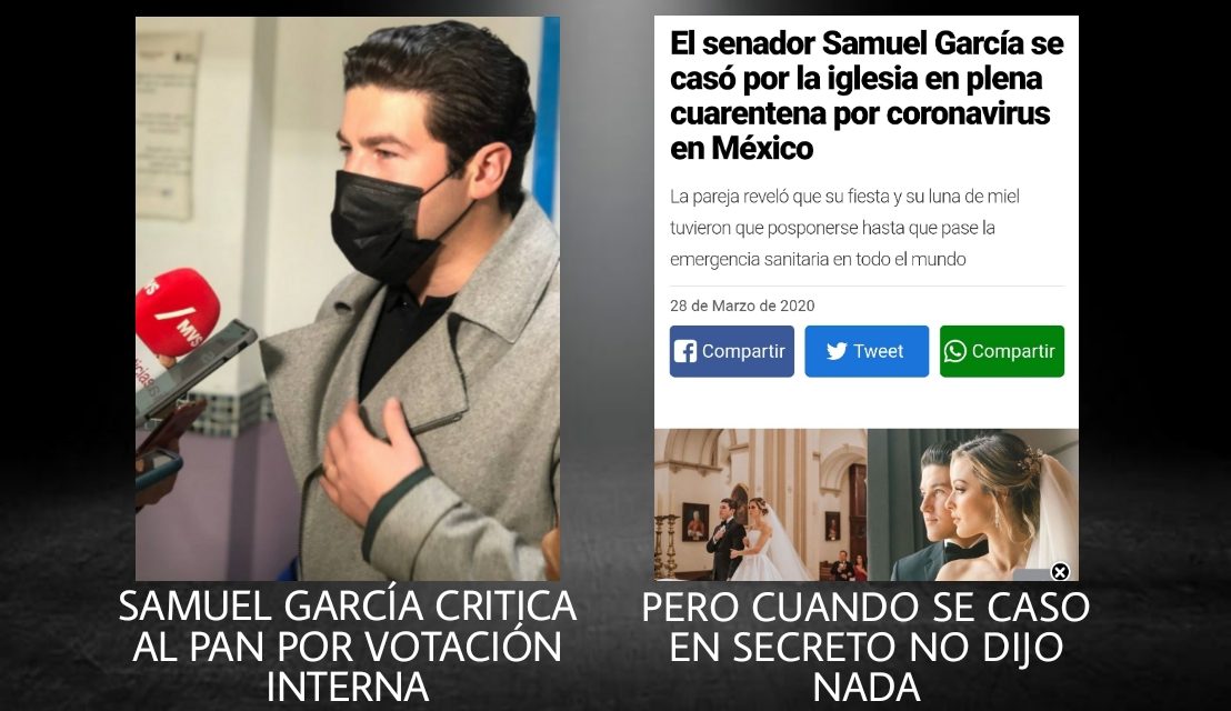 LLAMA SAMUEL GARCÍA CINISMO A ELECCIÓN DEL PAN, PARECE QUE SE OLVIDÓ DE SU FIESTA DE BODA EN PLENA PANDEMIA