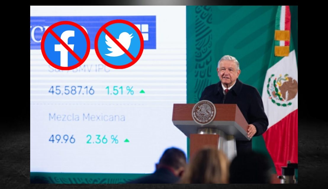 SIN REDES SOCIALES A NADIE LE IMPORTA; LÓPEZ OBRADOR CRITICA LA CENSURA DE TWITTER Y FACEBOOK A DONALD TRUMP, NO LE PARECE