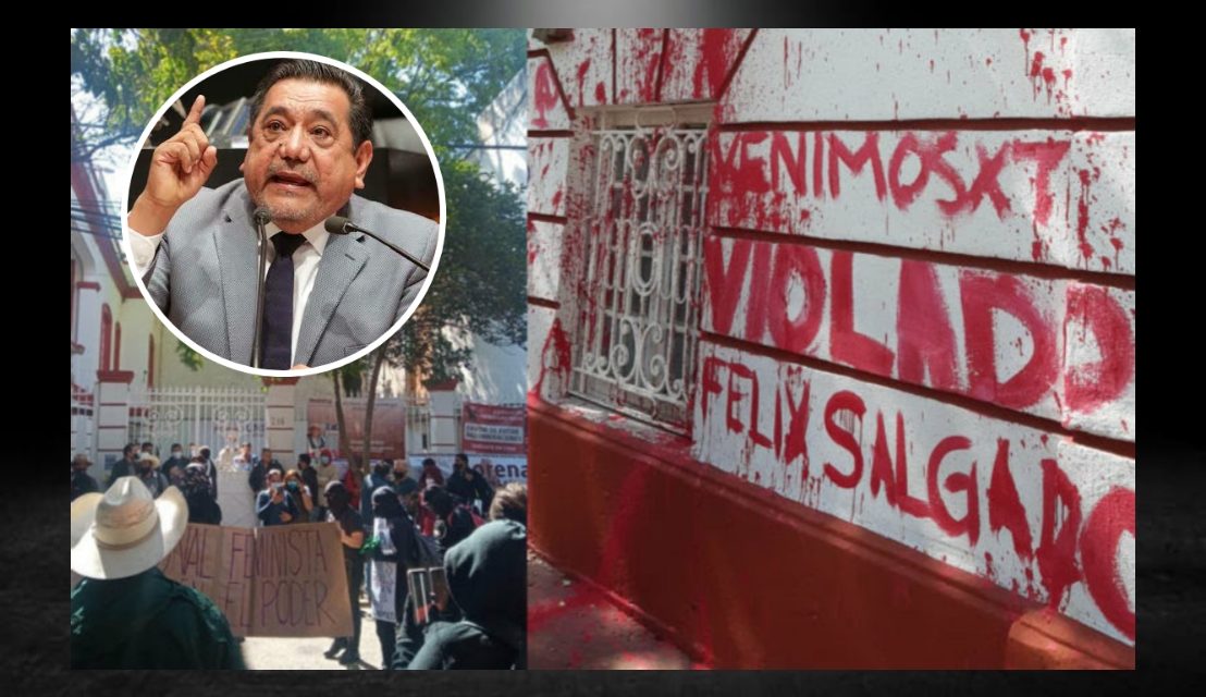 VANDALIZAN SEDE, Y LES VALE, YA PREPARAN TOMA DE PROTESTA DE SALGADO MACEDONIO