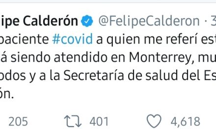 FELIPE CALDERÓN PIDE AYUDA EN TWITTER POR UN PACIENTE GRAVE CON COVID EN NL, Y ES ATACADO POR USUARIOS ACUSÁNDOLO DE HABER DEJADO EN MAL ESTADO LOS HOSPITALES TRAS SU SEXENIO