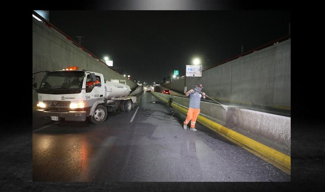 REALIZARÁN TRABAJOS DE LIMPIEZA EN AVENIDA PASEO DE LOS LEONES DURANTE LA NOCHE; UN AIRE PARA NUESTRAS VIALIDADES