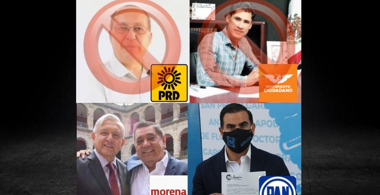 EL PRD Y EL MC YA QUITARON CANDIDATURAS A HOMBRES QUE TUVIERON ACUSACIONES POR ATENTAR VS MUJERES Y MORENA CON SALGADO MACEDONIO Y EL PAN CON ALFONSO ROBLEDO ¿CUÁNDO?