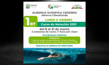 IMPULSA CRISTINA DÍAZ DEPORTE EN GUADALUPE, PREPARAN CURSOS DE NATACIÓN CON RESPECTIVAS MEDIDAS DE SANIDAD