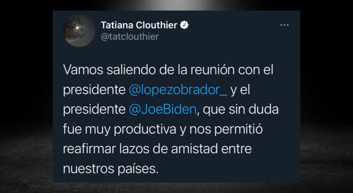 CONSIDERA TATIANA CLOUTHIER COMO EXITOSA REUNIÓN ENTRE BIDEN Y AMLO