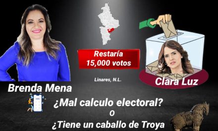 BRENDA MENA LE RESTARÍA MÁS DE 15 MIL VOTOS A CLARA LUZ EN LINARES ¿MAL CALCULO ELECTORAL? ¿O TIENE UN CABALLO DE TROYA MUY CERCANO?