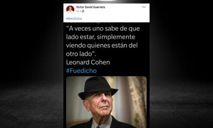 ESTA DEL LADO BUENO VÍCTOR DAVID, EN FUTUROS DÍAS LO REVELARÁ