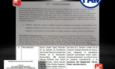 TAL COMO LO ANUNCIAMOS AQUÍ, VAN ALFONSO ROBLEDO Y TODOS LOS CANDIDATOS PANISTAS DE GUADALUPE A PROCEDIMIENTO ESPECIAL SANCIONADOR; LOS JUZGARÁ UN ALFIL DE RAÚL GRACIA <br>