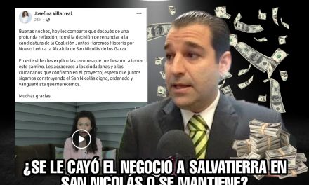 Y AHORA EL PARTIDO VERDE DE SALVATIERRA A QUIÉN “VENDERÁ” LA CANDIDATURA DE SAN NICOLÁS, SE LE CAYÓ ESE NEGOCIO ¿O LO GARANTIZÓ CON SALIDA DE JOSEFINA VILLARREAL?