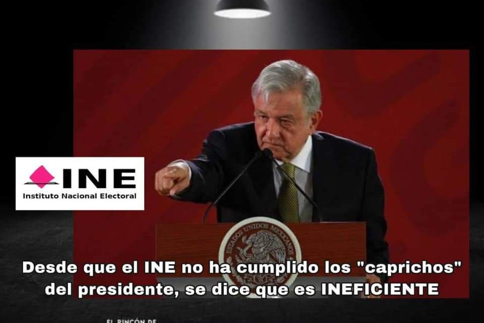 LA LEY DE HERODES VERSIÓN AMLO DE NUEVO “NO ME GUSTA EL INE”, REFORMARÁ Y MODIFICARÁ LEYES PARA ACOTARLO <br>