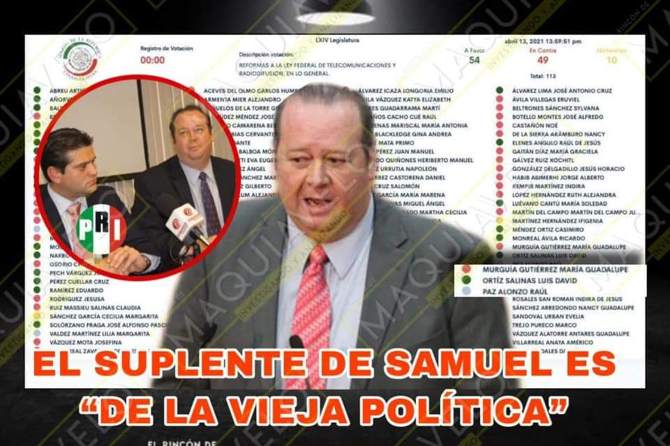 Y QUÉ SUCEDE CON EL SUPLENTE DE SAMUEL GARCÍA, LUIS DAVID ORTIZ, VOTANDO EN SINTONÍA CON MORENA A FAVOR DEL BIG BROTHER TELEFÓNICO<br>