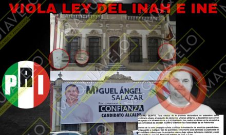 CANDIDATO DEL PRI EN MONTEMORELOS MIGUEL ÁNGEL SALAZAR DAÑA EDIFICIO HISTÓRICO PROTEGIDO POR INAH, Y DE PASO VIOLA LEY ELECTORAL ¡PODRÍA SER INHABILITADO!