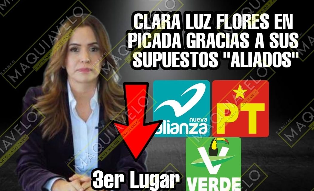 EL PRECIO QUE ESTÁ PAGANDO CLARA LUZ FLORES CARRALES POR IMPONER A SUS AMIGOS COMO CANDIDATOS Y PERMITIR AL VERDE, PT Y NUEVA ALIANZA, TOMAR UN BOTÍN POLÍTICO CON SUS GALLOS E IRSE<br>