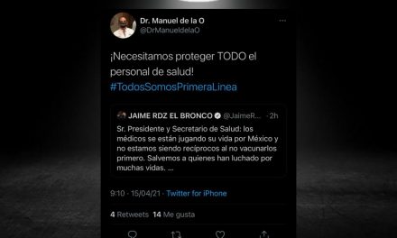 SALE MANUEL DE LA O EN DEFENSA DEL GRUPO DE MÉDICOS QUE PROTESTÓ AYER EN EL BBVA