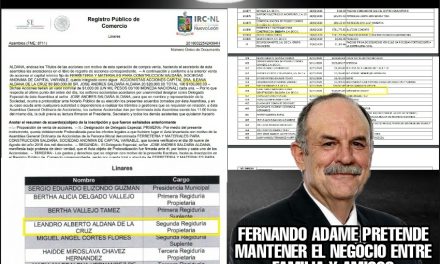 EN LINARES, FERNANDO ADAME QUE PRETENDE IMPONER A SU ALFIL SERGIO ELIZONDO DE ALCALDE, PAGÓ SIETE MILLONES DE PESOS A NEGOCIO DE FAMILIA DE QUIEN AHORA ES CANDIDATO A REGDIOR DEL PAN ¡SUERTUDOTES!