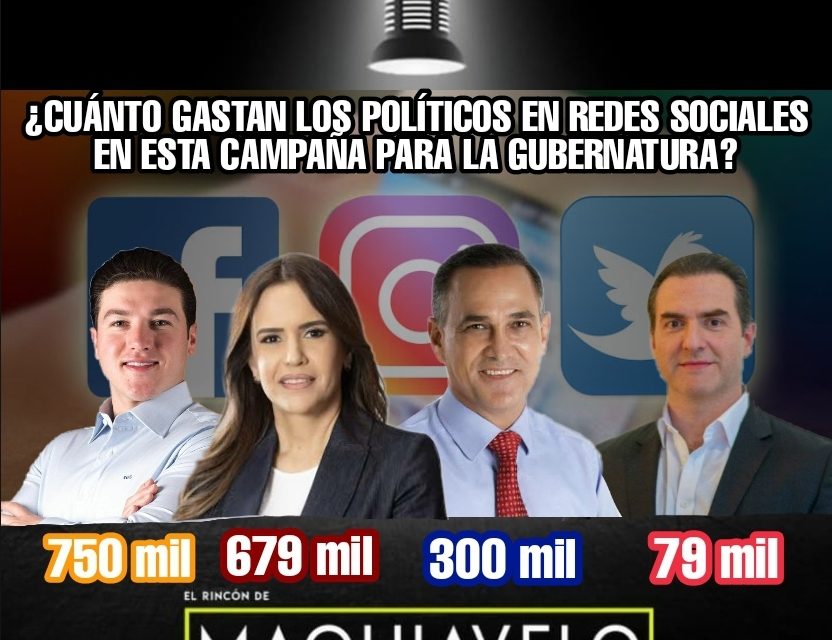 GASTAN EN REDES SOCIALES 750 MIL, 679 MIL, 300 MIL Y 79 MIL PESOS SAMUEL GARCÍA, CLARA LUZ, LARRAZÁBAL Y ADRIÁN DE LA GARZA RESPECTIVAMENTE<br>