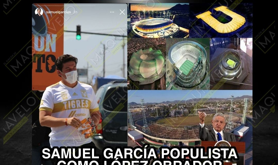 ¿Y LA POLÍTICA ES SERIA EN NUEVO LEÓN? PUES EL DE MC PROMUEVE ¡CONSTRUIR ESTADIO DE FÚTBOL! POPULISMO PURO Y SE QUEJAN DE GASTO DE AMLO EN BÉISBOL