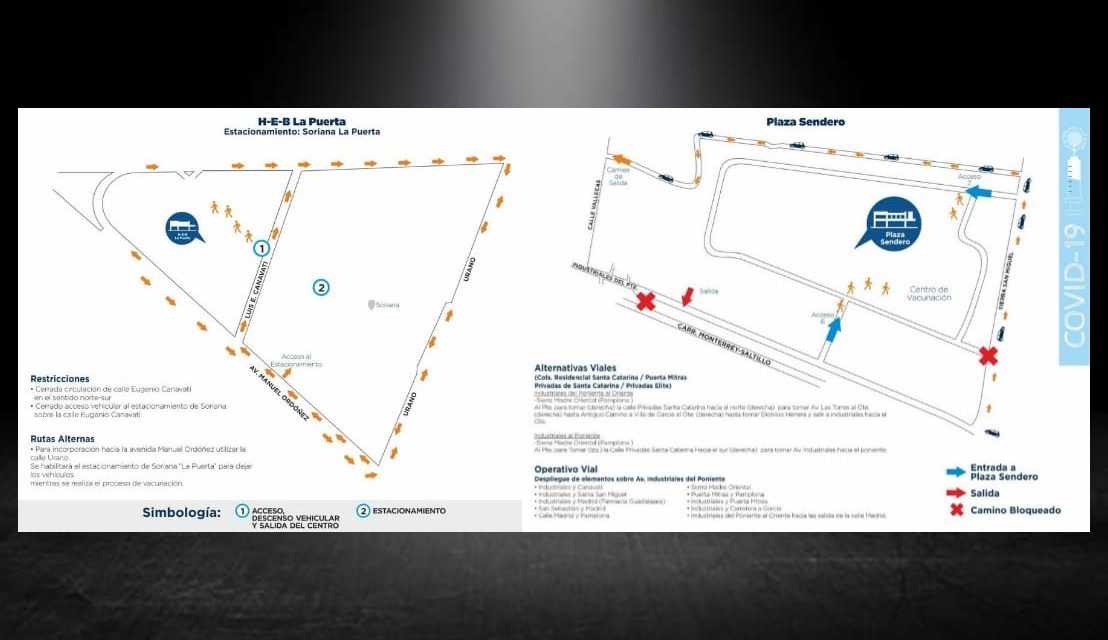 REALIZA MUNICIPIO DE SANTA CATARINA OPERATIVO VIAL POR APLICACIÓN DE VACUNAS CONTRA COVID-19