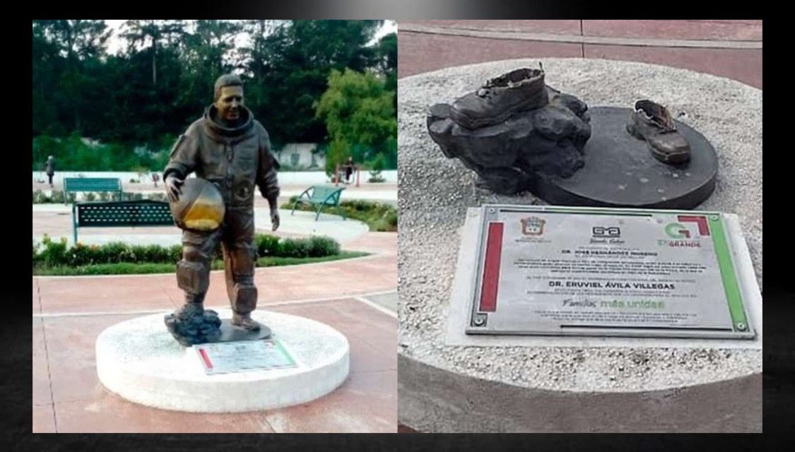 ¿COSAS QUE SÓLO PASAN EN MÉXICO?… ROBAN ESTATUA DE ASTRONAUTA