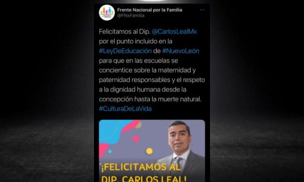 FRENTE NACIONAL POR LA FAMILIA CELEBRAN QUE LA MATERIA “CULTURA DE LA VIDA” (PROVIDA) SERÁ IMPARTIDA EN EL PRÓXIMO CICLO ESCOLAR