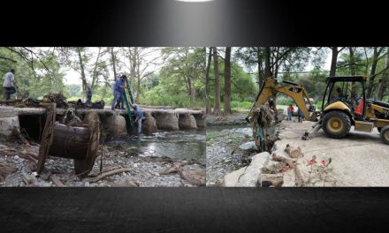 TRABAJA EL MUNICIPIO DE GUADALUPE PARA MANTENER LIMPIOS LOS PLUVIALES Y EVITAR INUNDACIONES