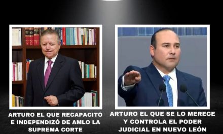 TODOS LOS PARTIDOS POLÍTICOS EN MÉXICO CELEBRAN LA DECISIÓN DE ARTURO ZALDÍVAR PRESIDENTE DE LA SUPREMA CORTE DE NO ACEPTAR AMPLIACIÓN DE SU MANDATO POR REGALO, PERO EN NUEVO LEÓN NADIE SE PRONUNCIÓ EN CONTRA DE QUE ACCIÓN NACIONAL TENGA LA TITULARIDAD DEL PODER JUDICIAL, LA DOBLE MORAL