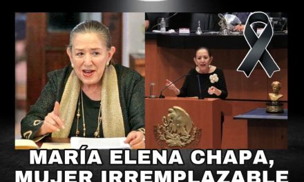 TRAS MUERTE DE MARÍA ELENA CHAPA, NO EXISTE ACTUALMENTE UNA MUJER QUE TENGA SU CAPACIDAD Y HONORABILIDAD PARA SUSTITUIRLA ¡IRREMPLAZABLE! <br>