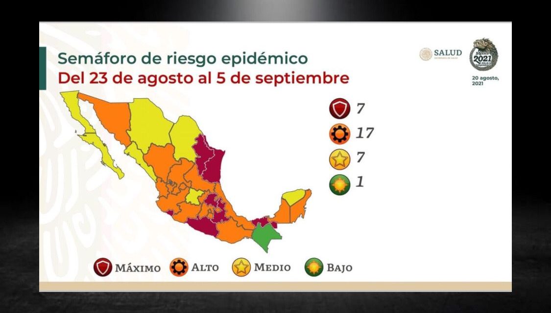 GRACIAS A LOS COVIDIOTAS, SECRETARÍA DE SALUD ACTUALIZA SEMÁFORO EPIDEMIOLOGICO Y SEÑALA QUE ES NUEVO LEÓN EL ESTADO CON MAYOR RIESGO DE CONTAGIOS  <br>