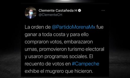 SOLICITA MOVIMIENTO CIUDADANO EN VOZ DE CLEMENTE CASTAÑEDA, ANÁLISIS A FONDO EN RECUENTO DE VOTOS POR LA GUBERNATURA EN CAMPECHE <br>