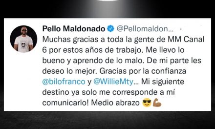 SE DESPIDE PELLO MALDONADO DEL CANAL 6 <br>