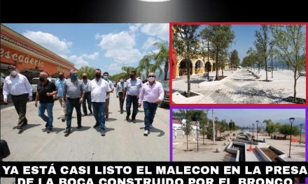 CASI LISTA LA ZONA TURÍSTICA QUE TENDRÁ LA PRESA DE LA BOCA CON LA CONSTRUCCIÓN DEL MALECÓN, UNA OBRA DE POCO LUCIMIENTO, PERO AGRADABLE PARA QUIENES VISITAN ESTE EMBALSE, BIEN POR EL BRONCO