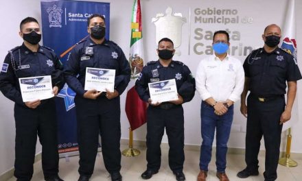 RECONOCE SANTA CATARINA EL VALOR DE SUS MIEMBROS POLICÍACOS PARA COMBATIR EL FUEGO ENTRE SEMANA