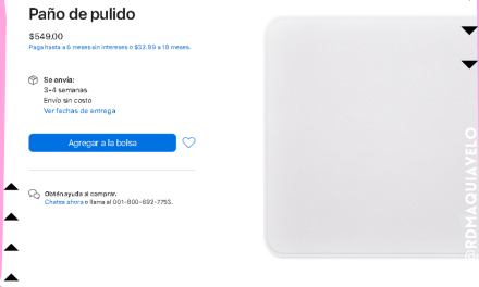 APPLE LA HACE DE NUEVO, PRESENTAN PAÑO LIMPIADOR DE 500 PESOS