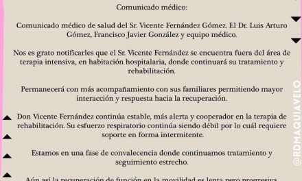 TENEMOS CHARRO PARA RATO; FINALMENTE VICENTE FERNÁNDEZ DEJA EL ÁREA DE TERAPIA INTENSIVA PARA CONTINUAR CON SU RECUPERACIÓN EN EL HOSPITAL