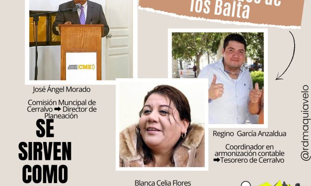 OTRO ESCÁNDALO EN CERRALVO, AMIGOS CERCANOS A BALTA SE SIRVEN CON LA “CUCHARA” GRANDE. DESVÍAN MILES DE PESOS A PRIVADOS