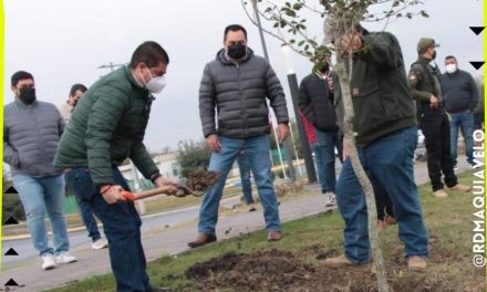 PACO TREVIÑO SIGUE COMPROMETIDO CON EL MEDIO AMBIENTE, AHORA PLANTA 350 ÁRBOLES<br>