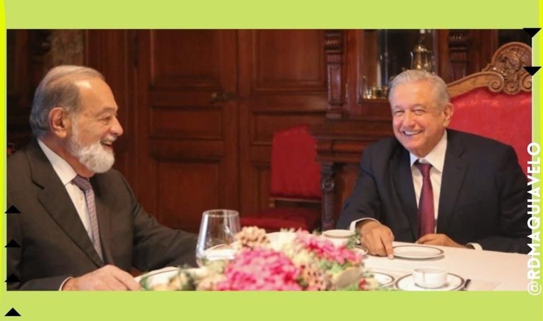 SOSTIENE AMLO DESAYUNO CON CARLOS SLIM