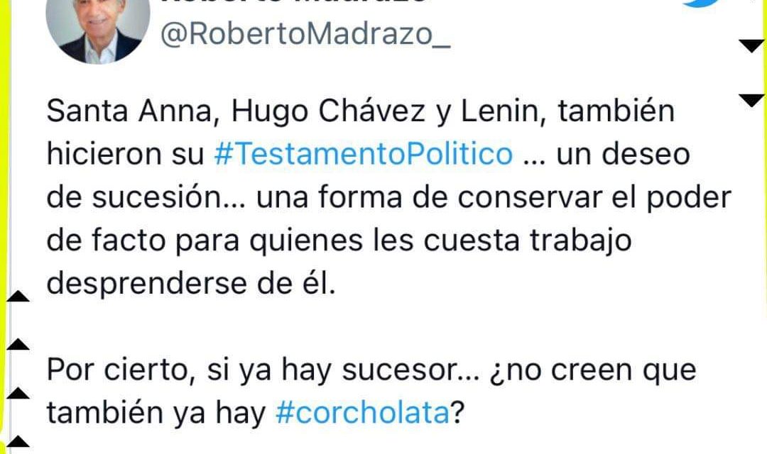 EXLÍDER DEL PRI RESPONDE ANTE ANUNCIO DE AMLO DONDE MENCIONA TENER UN TESTAMENTO POLÍTICO