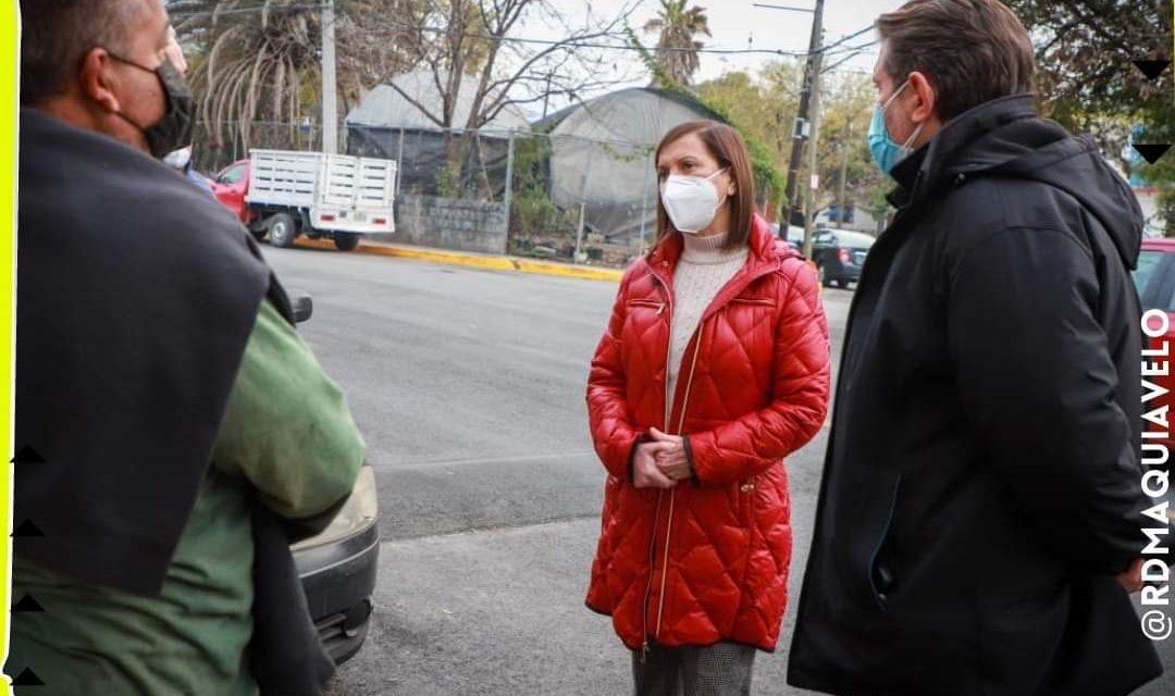 EN GUADALUPE CRISTINA DÍAZ JUNTO A SU SECRETARIO CARLOS RODRÍGUEZ DIJERON MANOS A LA OBRA PARA MEJORAR VIALIDADES