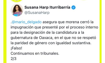 SENADORA SUSANA HARP PÚBLICA QUE ESTÁ EN DESACUERDO ANTE CANDIDATURA DE SALOMÓN JARA 