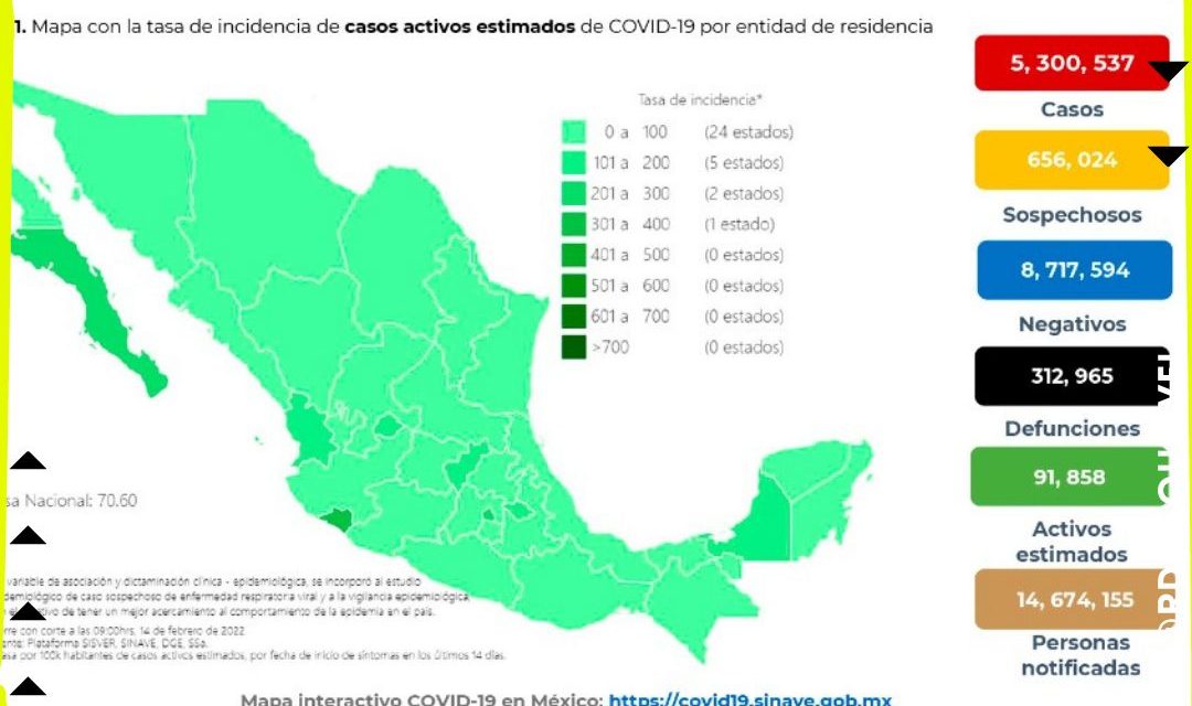 ACTUALIZACIÓN DE LOS CASOS COVID EN MÉXICO