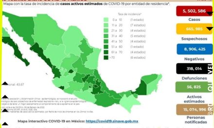 ACTUALIZACIÓN DE LOS CASOS COVID EN MÉXICO