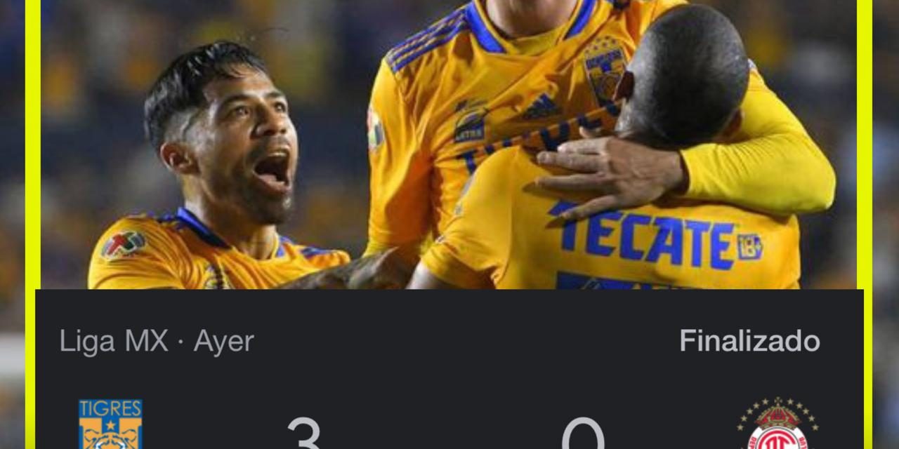 TIGRES GANA, GOLEA Y OBTIENE LA CIMA DEL LIDERATO