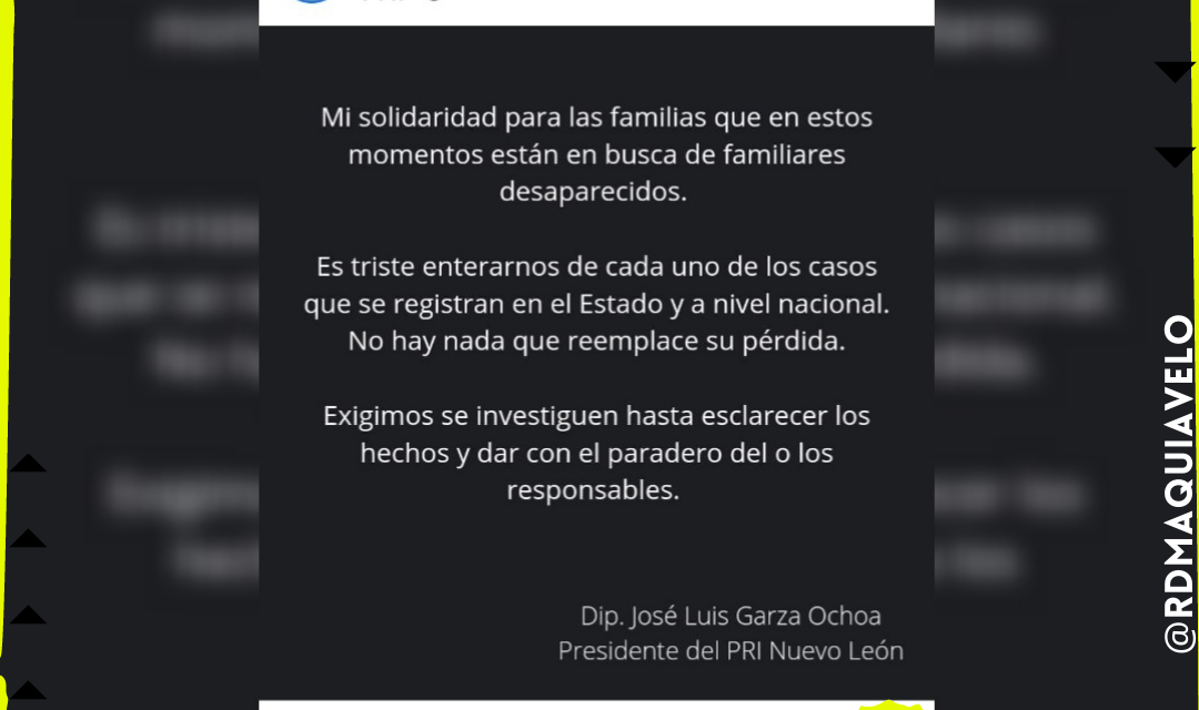 SE SOLIDARIZA EL PRESIDENTE ESTATAL DEL PRI CON SITUACIÓN DE VIOLENCIA HACIA LAS MUJERES Y EXIGE JUSTICIA