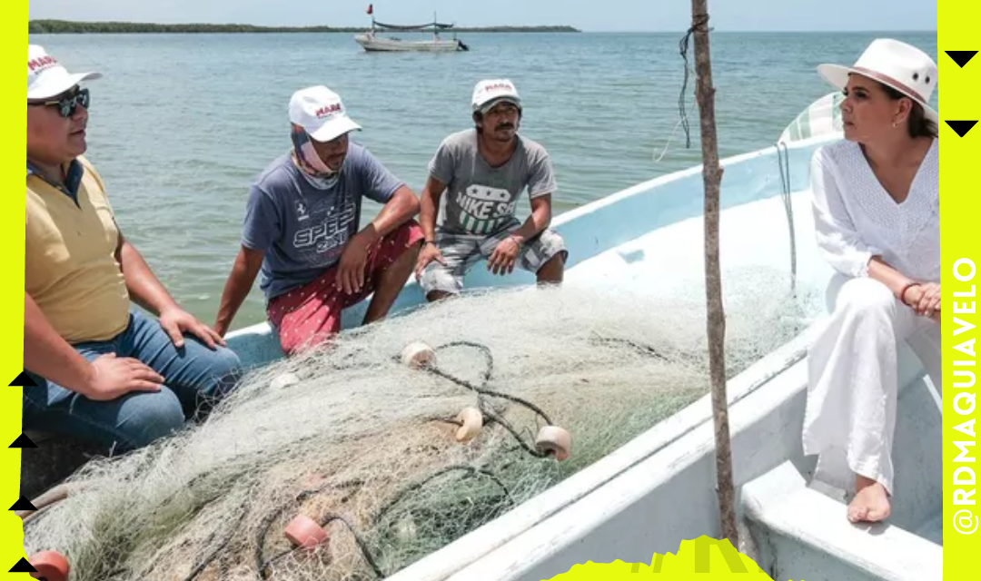 CANDIDATA DE MORENA A LA GUBERNATURA DE QUINTANA ROO, MARA LEZAMA, ESCUCHA NECESIDADES DE PESCADORES