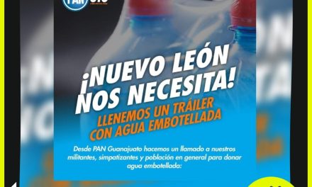 SE PONEN LA DEL PUEBLA, JORGE ESPADAS ORGANIZA MACRO ENTREGA DE AGUA EMBOTELLADA PARA NUEVO LEÓN