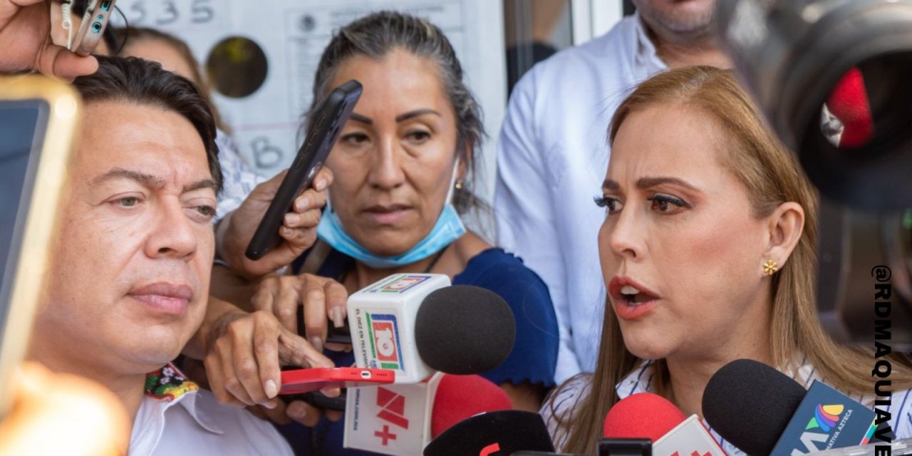 MARINA VITELA EMITE SU VOTO, PIDE A LA CIUDADANÍA A PARTICIPAR EN LAS VOTACIONES