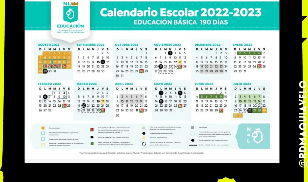 ATENCIÓN PADRES DE FAMILIA, SECRETARÍA DE EDUCACIÓN DIO A CONOCER EL CALENDARIO OFICIAL DEL SIGUIENTE CICLO ESCOLAR