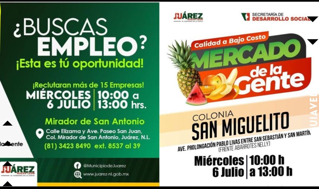 PACO TREVIÑO LLEVA FERIA DEL EMPLEO Y “MERCADO” A CIUDADANOS DE JUÁREZ