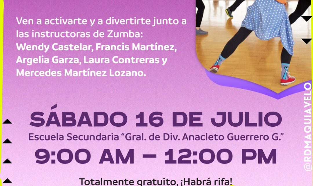 ALCALDE, DAVID SÁNCHEZ, REALIZARÁ “ZUMBA” PÚBLICA EN GENERAL TERÁN